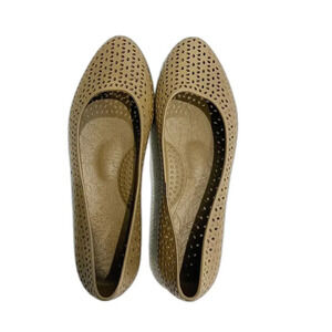 Okabashi Women's 9 Samantha Ballet Flats Shoes Toffee Jelly Perforated Comfort